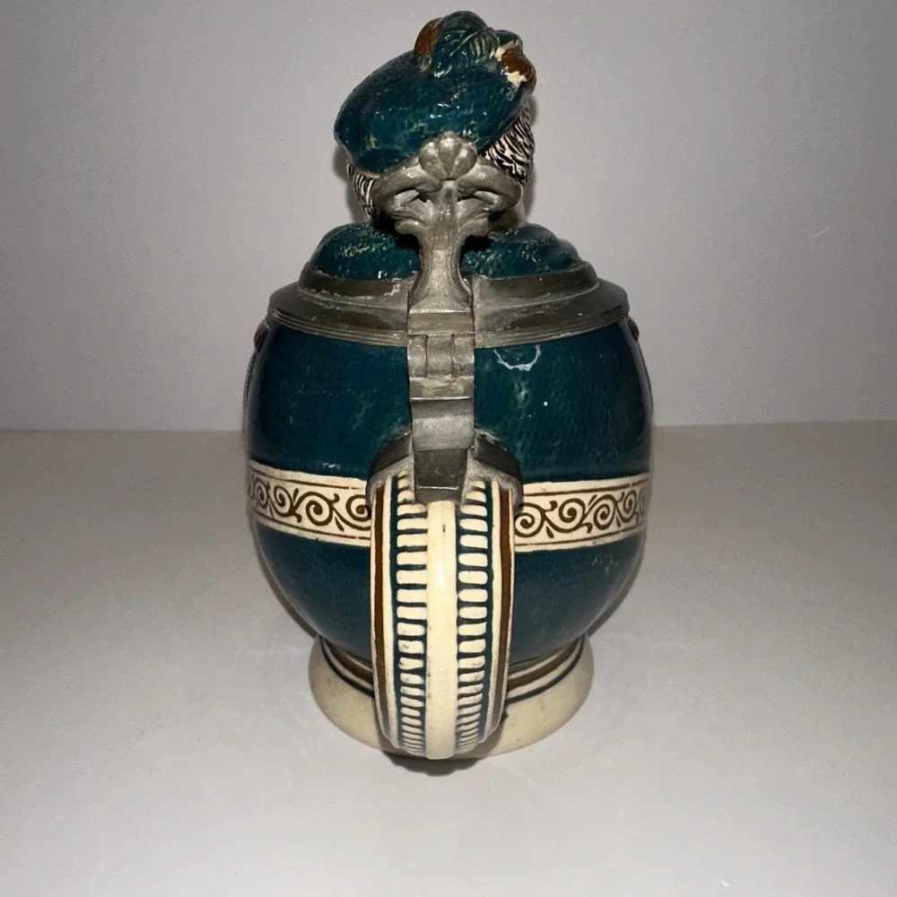 Antique German Merkelbach & Wick Beer‎ Stein Sir John Falstaff 1/2 L Capacity